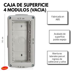 CAJA DE SUPERFICIE 4 MODULOS (VACIA) URBANA EXULTT - Vista 4