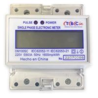 MEDIDOR DE ENERGIA CONSUMO MONOFASICO RIEL DIN DM-100SC TBCIN