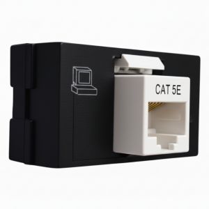 MODULO TOMA P/ RED RJ45 CAT 5 JELUZ PLATINUM NEGRO