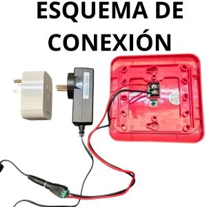 ALARMA EVACUACIÓN INCENDIO SMART WIFI CON SIRENA STROBE - Vista 2