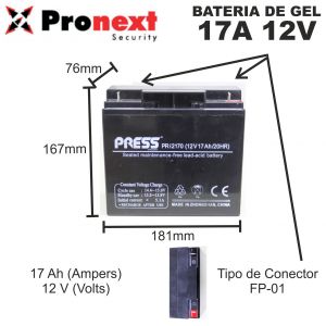 BATERIA DE GEL DE 12V 17 AH PRESS - Vista 2