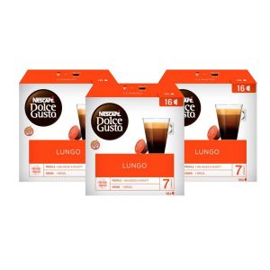 CAPSULAS DE CAFE DOLCE GUSTO LUNGO X 3 CAJAS