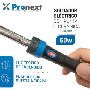 SOLDADOR 60W CON PUNTA CERAMICA PRONEXT - Vista 4
