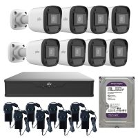 KIT SEGURIDAD UNIVIEW XVR +  DISCO 1TB + 8 CAMARAS HD 2 MPX C/ FUENTE INCLUIDA