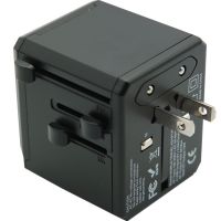 ADAPTADOR VIAJERO CON 3 PUERTOS USB-A + 1 PUERTO USB-C - COLOR NEGRO