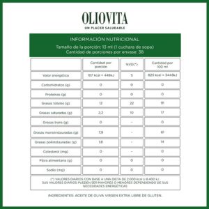 ACEITE DE OLIVA OLIOVITA CLASICO PET 500 ML - Vista 5