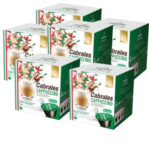 CAPSULAS DE CAFE CAPUCCINO CABRALES DOLCE GUSTO X 6 CAJAS