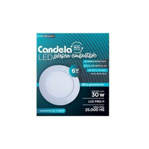 PANEL LED 6W REDONDO EMBUTIR CANDELA - Vista 1