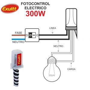 FOTOCONTROL ELECTRICO 300W LED EXULTT - Vista 2