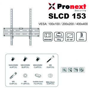 SOPORTE LCD SLCD153 DE 26" A 52" FIJO PRONEXT - Vista 3