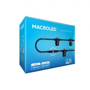 GUIRNALDA 10 METROS 20 PORTALAMPARAS CORTO MACROLED - Vista 2
