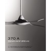 VENTILADOR DE TECHO BLANCO 370A SIN LUZ 52” MOTOR DE ALTA EFICIENCIA LEUK