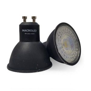LAMPARA DICROICA NEGRA LED 7W GU10 DE PVC MACROLED - Vista 5
