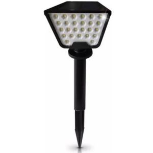 ESTACAS SOLARES LED 2W FRíA EXTERIOR CANDELA 7386 CUADRADA NEGRO