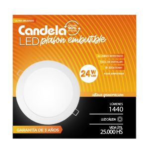 PANEL LED 24W REDONDO EMBUTIR CANDELA - Vista 3