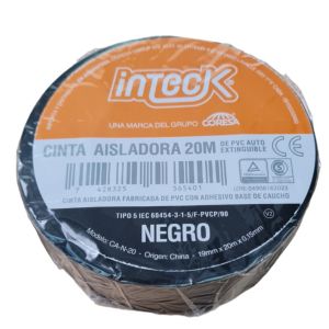 CINTA AISLADORA PVC 20 MTS INTECK