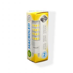 LAMPARA BIPIN 4.5W G9 220V MACROLED - Vista 2