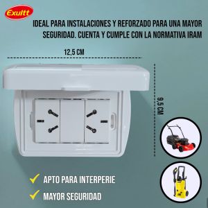 CAPSULADA EXTERIOR RIGIDA 2 TOMAS ESPECIAL 10A EXULTT URBANA - Vista 5