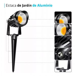 ESTACA DE ALUMINIO 7W LED CANDELA - Vista 5