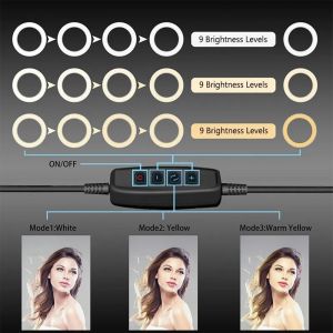 TRIPODE DE ESCRITORIO CON ARO DE LED - Vista 4