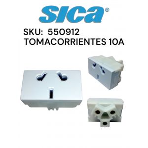 TOMA MODULO NORMALIZADO 10 A LINEA SICA LIFE - Vista 1