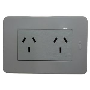 BASTIDOR JELUZ MITO COMPLETO TOMA DOBLE PUENTEADO  BL/BL