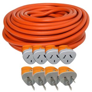 CABLE PARA HACER ALARGUE NARANJA 2X1 MM X 100 METROS + FICHAS