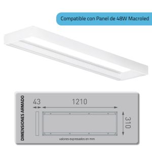 ACCESORIO KIT DE APLICAR P/PANEL DE 305X1205 MACROLED - Vista 6