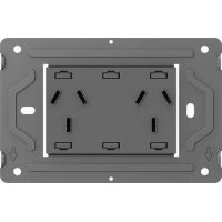 BASTIDOR METALICO TOMACORRIENTE DOBLE 10A MILAN MACROLED (SIN FRENTE)