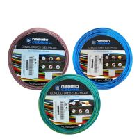 CABLE UNIPOLAR 1.5 MM X 25M PACK X 3 COLORES (MARRON - CELESTE - VERDE/AMARILLO)