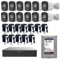 COMBO UNIVIEW DVR 16 CANALES + DISCO 1TB + 12 CAMARAS C/ FUENTE INCLUIDA