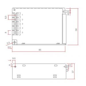 FUENTE LED SWITCHING 12V 3A 35W IP20 POWER SWITCH - Vista 3