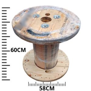 CARRETEL DE MADERA BOBINA 58X60 CM - Vista 3