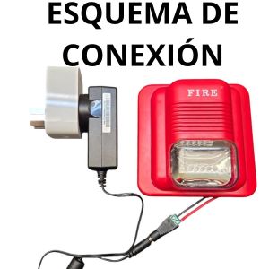 ALARMA EVACUACIÓN INCENDIO SMART WIFI CON SIRENA STROBE - Vista 3
