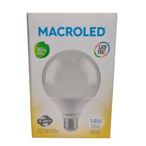LAMPARA GLOBO CHICO LED 14W E27 MACROLED - Vista 2