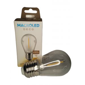 LAMPARA GOTA FILAMENTO LED 0.65W E27 MACROLED - Vista 2