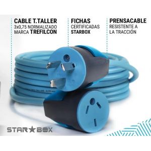 ALARGUE PROLONGADOR 3X0.75MM DE 20 MTS STAR BOX - Vista 1