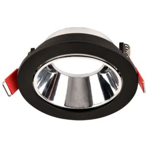 ARTEFACTO DE EMBUTIR REDONDO ANTIDESLUMBRANTE DICRO X1 MOVIL PC NEGRO-CROMO