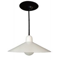 LAMPARA COLGANTE CHINO 1 LUZ BASICO BLANCO + LAMPARA GLOBO LED 12WTS FRIO