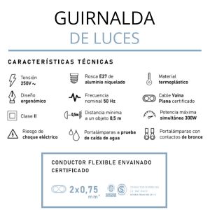 GUIRNALDA 10 METROS 15 PORTALAMPARAS E27 STAR BOX - Vista 3