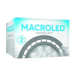 LAMPARA AR111 LED 11W 25º GU10 DE PVC GRIS MACROLED - Vista 4