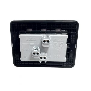 BASTIDOR JELUZ VERONA MITO COMPLETO TOMA DOBLE PUENTEADO BL/NG - Vista 2