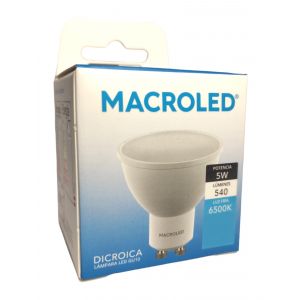 LAMPARA DICROICA LED 5W GU10 DE PVC MACROLED - Vista 6