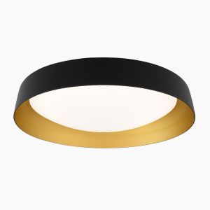PLAFóN LED ACERO NEGRO/DORADO 28W DISEñO MODERNO