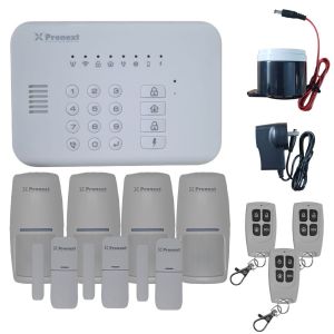 KIT 3 ALARMA DOMICILIARIA INALAMBRICA WIFI + FREE APP CELULAR + GOOGLE HOME