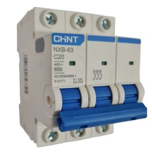 LLAVE TERMICA TRIPOLAR 3X20A 6KA CURVA C CHINT - Vista 1