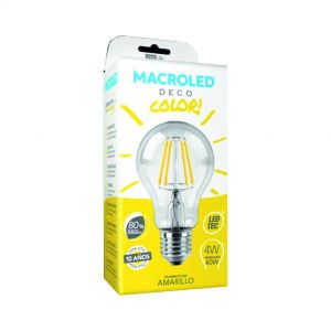 LAMPARA BULBO FILAMENTO DECO COLOR LED 4W E27 MACROLED - Vista 8