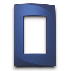 TAPA AZUL COBALTO SATINADO ENIGMA P/3 MODULOS LINEA PLEIN EXULTT