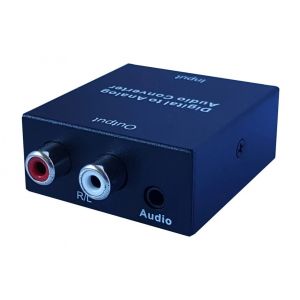 CONVERSOR AUDIO DIGITAL FIBRA OPTICA A RCA O AURICULAR 3,5MM - Vista 3