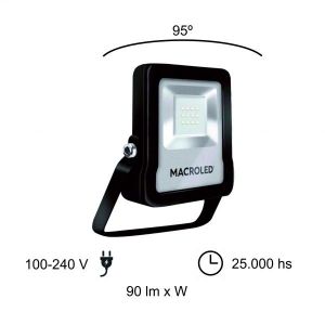 REFLECTOR LED SMD 10W IP65 MACROLED - Vista 6